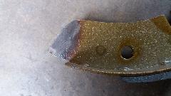 MGA brake shoe welded