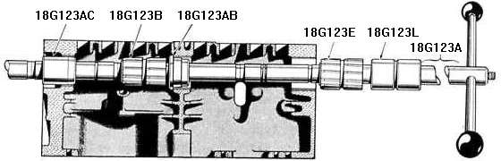 Camshaft liner reamer (basic tool), cutters, and pilots