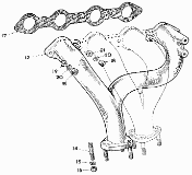 Exhaust manifold, Twin Cam