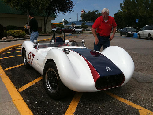 White Ambro body on TR6 chassis