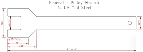 generator pulley wrench drawing
